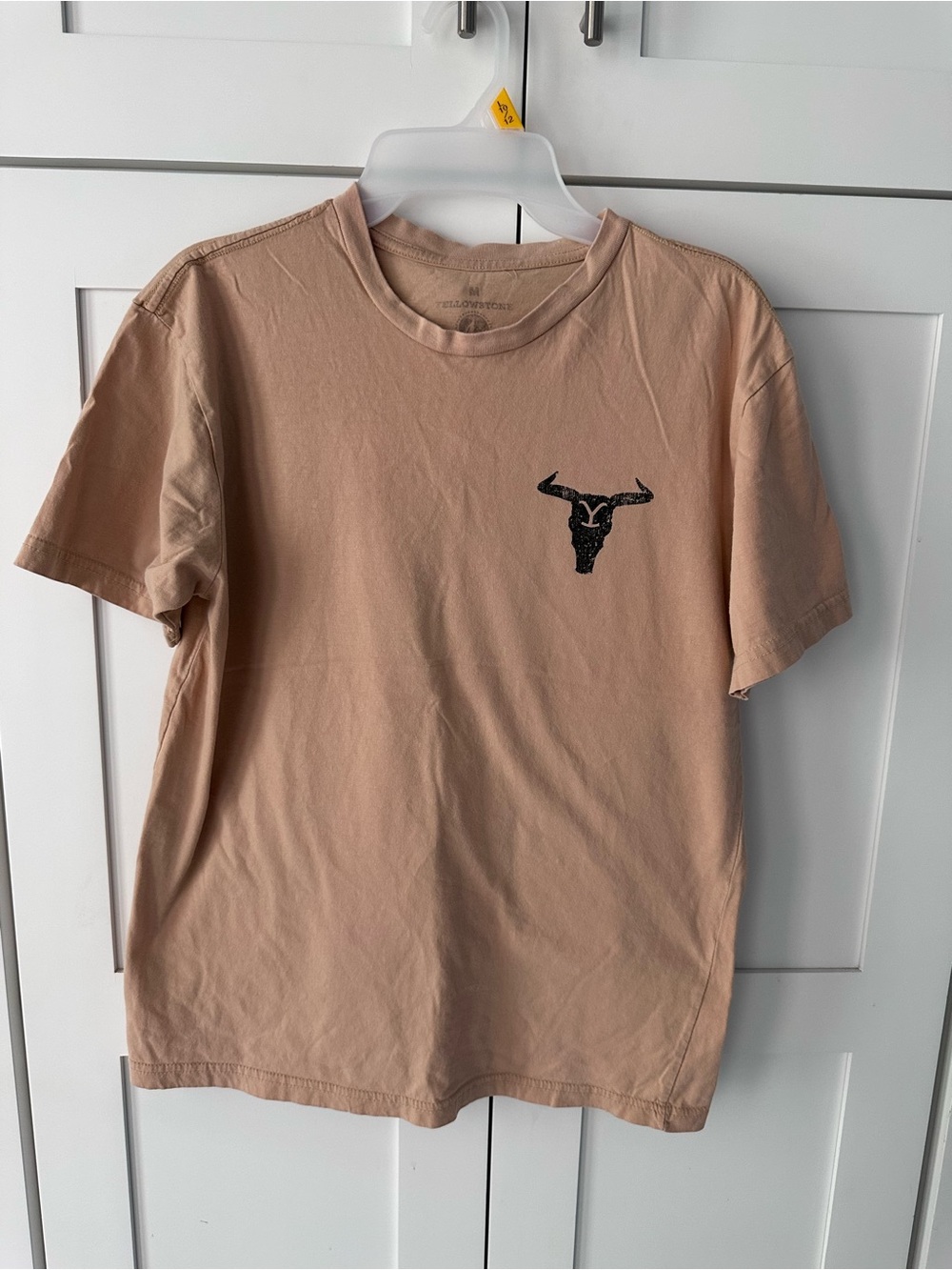Yellowstone Men's Short Sleeve Crew Tee in Light Brown M